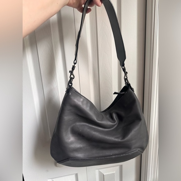 IACUCCI Leather Shoulder Bag Patchwork in Gray - Picture 7 of 13